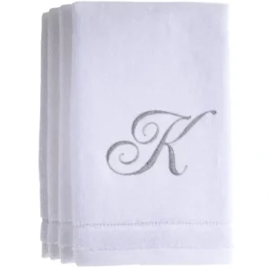 K - Cotton velour monogram towel - White - cozylivehome.com | we sell a wide range of comfortable household items* Giftware