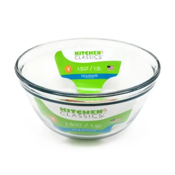 Kitchen Classic - Glass Mixing Bowl, 1.5 Qt - cozylivehome.com | we sell a wide range of comfortable household items* Housewares