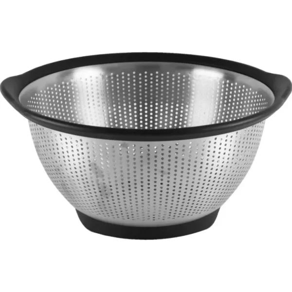 KitchenAid 5 Quart Colander Stainless Steel Black Rim - cozylivehome.com | we sell a wide range of comfortable household items* Housewares