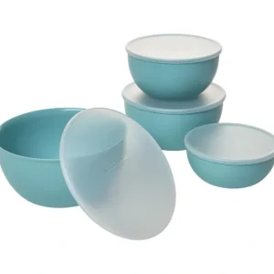 KitchenAid Plastic Prep Bowls with Lids, Set Of 4, Aqua Sky - cozylivehome.com | we sell a wide range of comfortable household items* Housewares