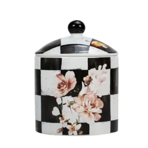 K-PJCB-S Porcelain Checkered Jar Small - cozylivehome.com | we sell a wide range of comfortable household items* Giftware