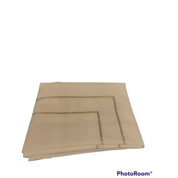 Shop All^3LINEHEMKK LN3-60X95 GOLD DOUBLE STITCHED LINE LINEN LOOK SPILL PROOF TABLECLOTH 60X95 - cozylivehome.com | we sell a wide range of comfortable household items