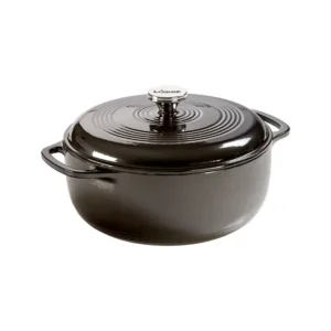 Shop All^LODGE ENAMELED CAST IRON DUTCH OVEN 6 QT MIDNIGHT CHROME - cozylivehome.com | we sell a wide range of comfortable household items