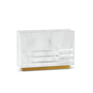 Shop All^LSN-WHT Triple Line Napkin Holder- White Marble Lucite - cozylivehome.com | we sell a wide range of comfortable household items
