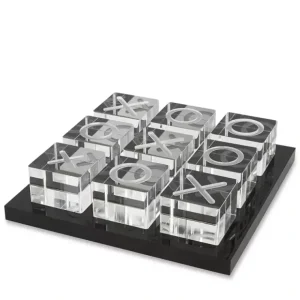 Lucite Tic-Tac-Toe-Black - cozylivehome.com | we sell a wide range of comfortable household items* Giftware
