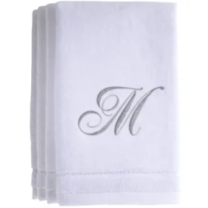 M - Cotton velour monogram towel - White - cozylivehome.com | we sell a wide range of comfortable household items* Giftware