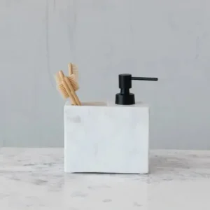 Marble Soap Dispenser w/ Pump & Compartment - cozylivehome.com | we sell a wide range of comfortable household items* Shop All