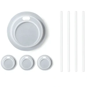 MASON JAR DRINK LID W/STRAWS 4PK WHT - cozylivehome.com | we sell a wide range of comfortable household items* Shop All