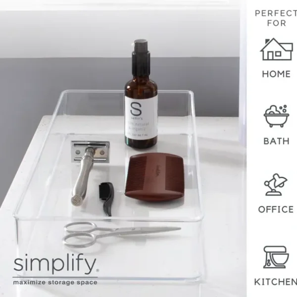 Medium Rectangle Drawer Organizer - 12"x6"x2" - Clear - cozylivehome.com | we sell a wide range of comfortable household items* Shop All
