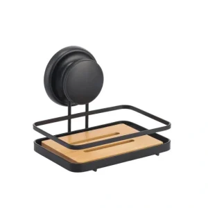 Mega Suction Cup Steel & Bamboo Soap dish - cozylivehome.com | we sell a wide range of comfortable household items* Shop All