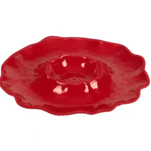 MELAMINE CHIP & DIP PERLETTE RED - cozylivehome.com | we sell a wide range of comfortable household items* Shop All