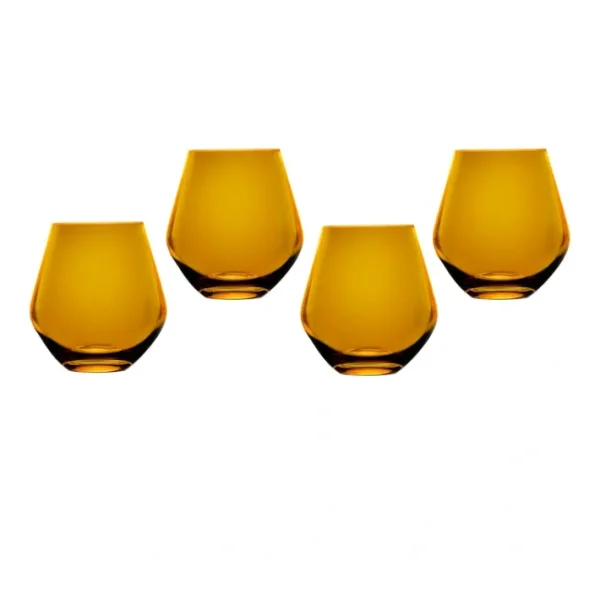 Shop All^22546 MERIDIAN STEMLESS AMBER S/4 - cozylivehome.com | we sell a wide range of comfortable household items