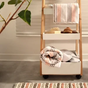 Merlin Blush & Grey Stripe Towels - cozylivehome.com | we sell a wide range of comfortable household items* Shop All