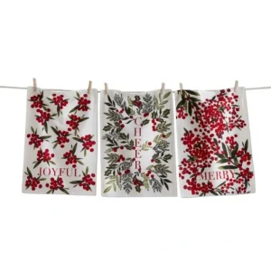 Merry Cheer Joyful Sprig Dishtowel - cozylivehome.com | we sell a wide range of comfortable household items* Shop All