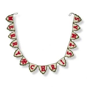 Merry Christmas Wool Applique Felt Garland - cozylivehome.com | we sell a wide range of comfortable household items* Shop All