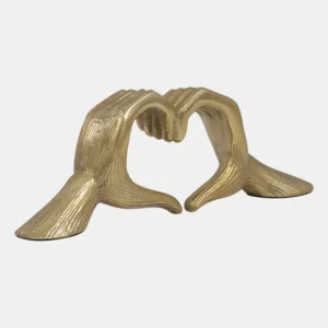 18310 Metal, 13" Hand-Heart Sculpture, Gold - cozylivehome.com | we sell a wide range of comfortable household items* Giftware