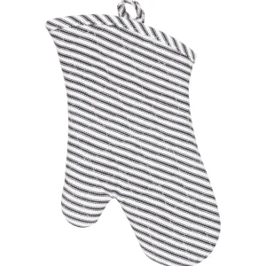 METRO STRIPE TERRY LINED OVEN MITT BLACK - cozylivehome.com | we sell a wide range of comfortable household items* Shop All