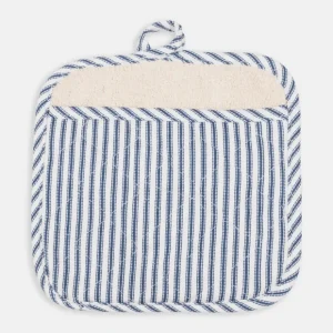 METRO STRIPE TERRY LINED POT MITT BLUE - cozylivehome.com | we sell a wide range of comfortable household items* Shop All