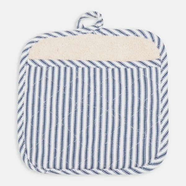 METRO STRIPE TERRY LINED POT MITT BLUE - cozylivehome.com | we sell a wide range of comfortable household items* Shop All