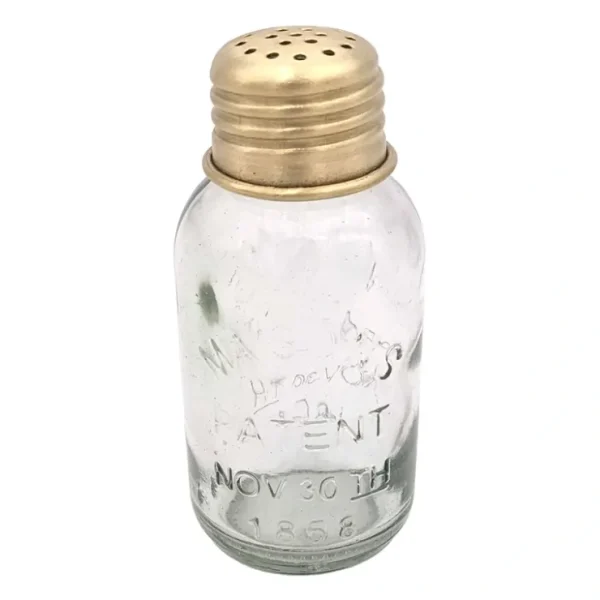 Mini Mason Jar Salt & Pepper Shakers: Single Brass - cozylivehome.com | we sell a wide range of comfortable household items* Shop All