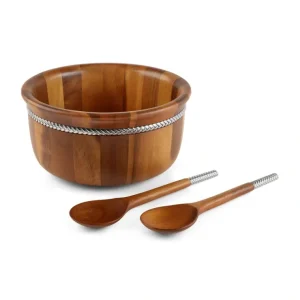 MT1394 Nambe Braid Round Salad Bowl w/ Servers - cozylivehome.com | we sell a wide range of comfortable household items* Giftware