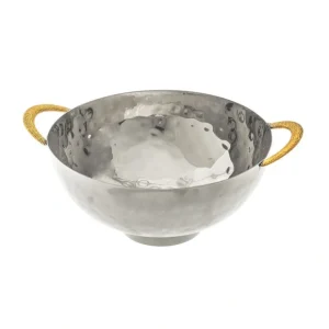 MVGB05 Stainless Bowl with Gold Spaghetti Handles- Goldtone Collection 12.5 x 10 x 5.2 - cozylivehome.com | we sell a wide range of comfortable household items* Giftware