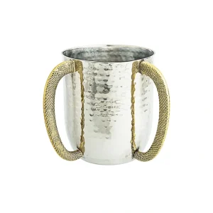 MVGW90 Stainless Washcup with gold Handles-Goldtone Collection- 4.8" x 4" - cozylivehome.com | we sell a wide range of comfortable household items* Shop All