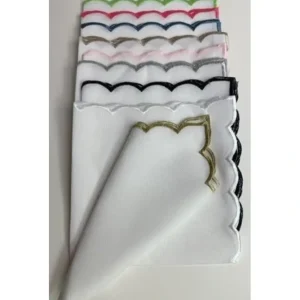 NAP-SC WHITE SCALLOP NAPKIN 20X20: WHITE - cozylivehome.com | we sell a wide range of comfortable household items* Shop All