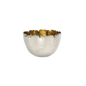 33570 4" NICKEL/GOLD SNACK BOWL - cozylivehome.com | we sell a wide range of comfortable household items* Giftware