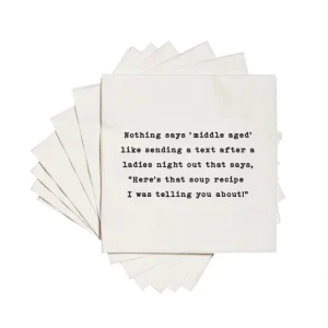 NOTHING SAYS MIDDLE AGED LIKE FUNNY COCKTAIL NAPKIN - cozylivehome.com | we sell a wide range of comfortable household items* Shop All