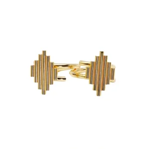 NR3031 Set of 2 Gold Napkin Rings Symmetrical Design - cozylivehome.com | we sell a wide range of comfortable household items* Shop All