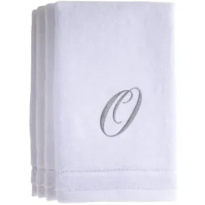 O - Cotton velour monogram towel - White - cozylivehome.com | we sell a wide range of comfortable household items* Giftware