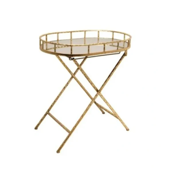 Shop All^12283-03 OVAL GOLD METAL ACCENT TABLE, MIRROR TOP - cozylivehome.com | we sell a wide range of comfortable household items