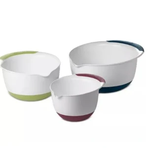 OXO GG 3-PC WHITE MIXING BOWL SET - COLORED HANDLES - cozylivehome.com | we sell a wide range of comfortable household items* Housewares