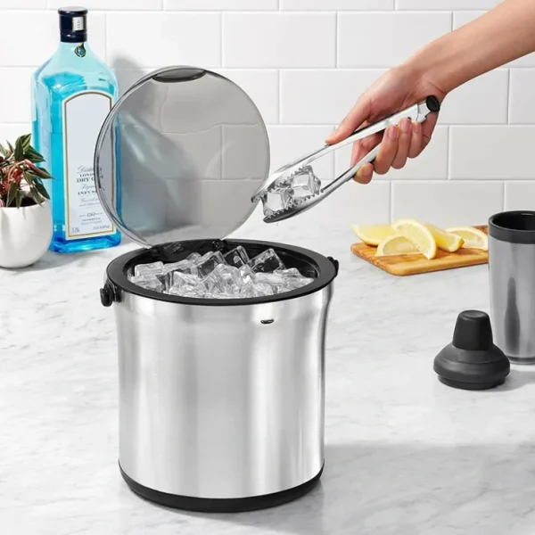 Oxo Steel Ice Bucket w/ Tongs Set - cozylivehome.com | we sell a wide range of comfortable household items* Shop All