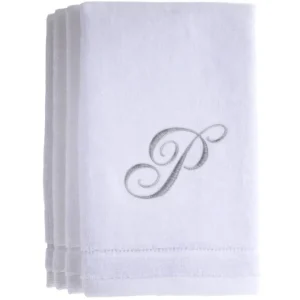P - Cotton velour monogram towel - White - cozylivehome.com | we sell a wide range of comfortable household items* Giftware