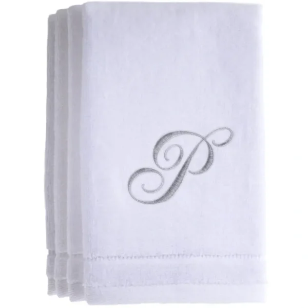 P - Cotton velour monogram towel - White - cozylivehome.com | we sell a wide range of comfortable household items* Giftware