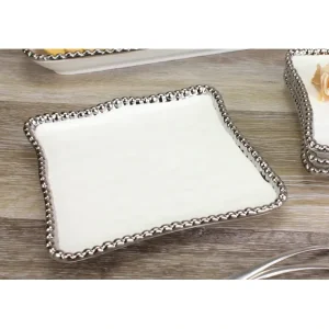 Pampa Bay Square Appetizer/Dessert Plate CER-2257-W - cozylivehome.com | we sell a wide range of comfortable household items* Giftware