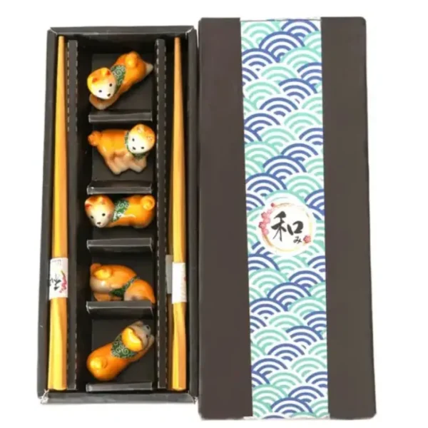 Shop All^5pc Chopsticks & Shiba Inu Chopsticks Rest Set-5 - cozylivehome.com | we sell a wide range of comfortable household items