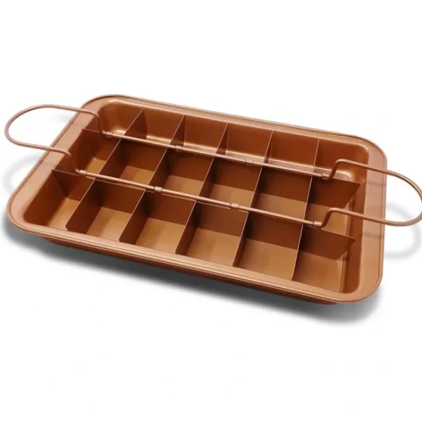 Shop All^2Pc Copper Brownie Pan 8" W/ Helper Handles - cozylivehome.com | we sell a wide range of comfortable household items