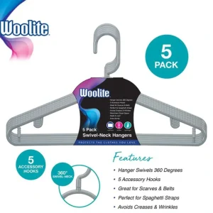 5PK SWIVEL HANGER W/ ACCESSORY HOOK - cozylivehome.com | we sell a wide range of comfortable household items* Housewares