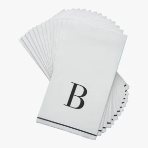 Shop All^14 PK White Black Guest Paper Napkins - Letter B - cozylivehome.com | we sell a wide range of comfortable household items