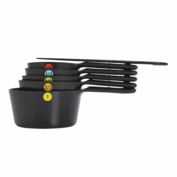 PLASTIC MEASURING CUPS SNAPS BLK 6 PC - cozylivehome.com | we sell a wide range of comfortable household items* Shop All