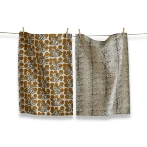 Plum & Dot Block Print Dishtowel Set 2 - cozylivehome.com | we sell a wide range of comfortable household items* Shop All