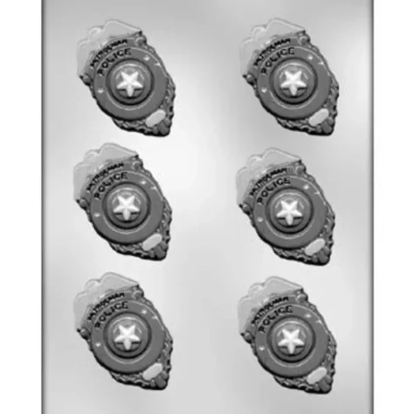 Shop All^90-14691 Police Badge 3" Chocolate Mold - cozylivehome.com | we sell a wide range of comfortable household items