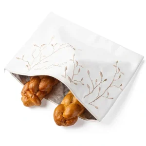 PU-CP-EML-GO LEAF EMBROIDERED CHALLAH POUCH Gold - cozylivehome.com | we sell a wide range of comfortable household items* Shop All