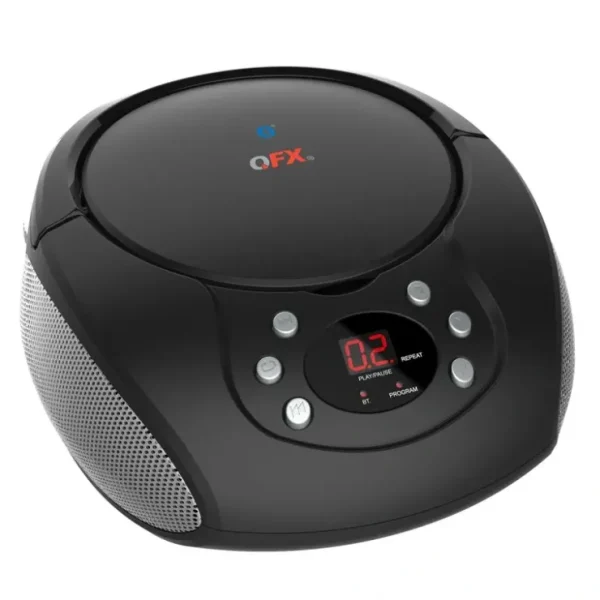 QFX Black Boombox & Radio with Bluetooth Compatibility, DVD Player, LCD & LED Display - cozylivehome.com | we sell a wide range of comfortable household items* Shop All