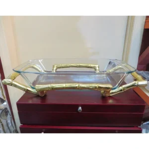 3 Qt Bamboo Gold Baker Holder - cozylivehome.com | we sell a wide range of comfortable household items* Serveware