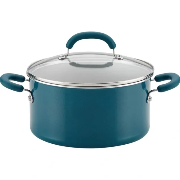 Rachael Ray 6 QT Aluminum Covered Stockpot, Teal Shimmer - cozylivehome.com | we sell a wide range of comfortable household items* Housewares