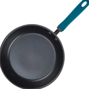 11.75" Rachael Ray Hard Anodized Aluminum Skillet, Gray with Teal Handles - cozylivehome.com | we sell a wide range of comfortable household items* Housewares